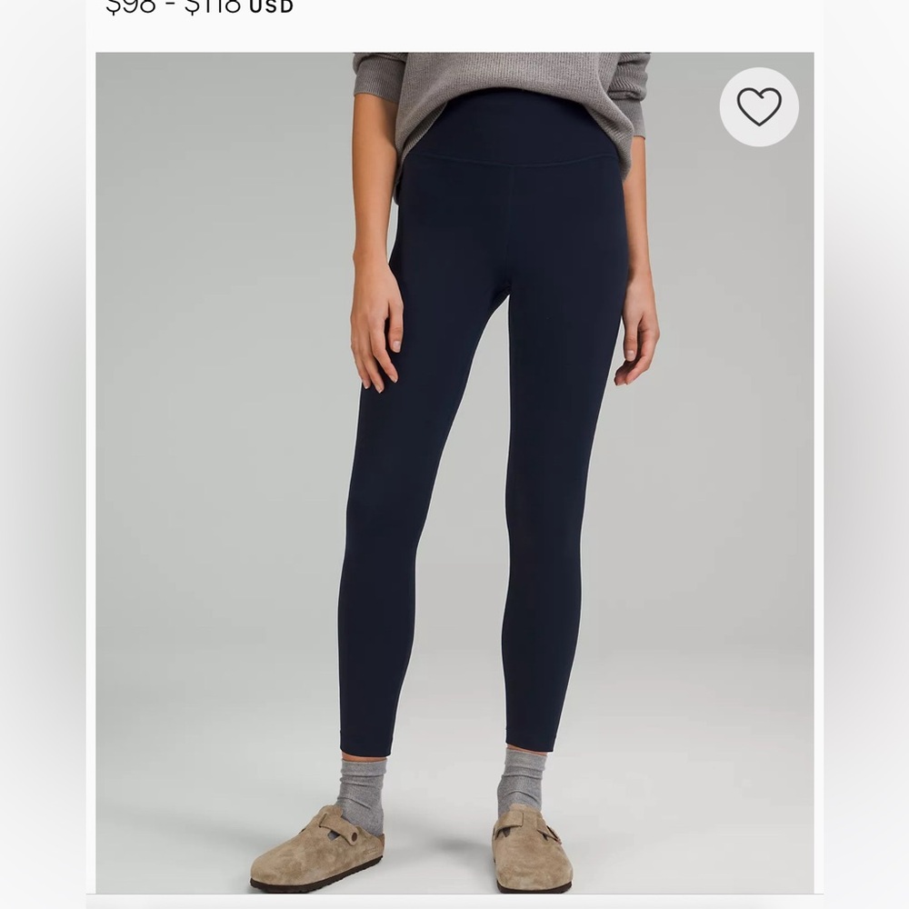 Lululemon true navy align leggings, size 6